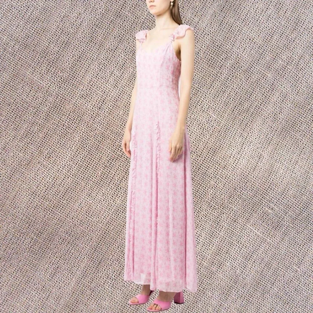 LoveShackFancy Tulonne Rose-Print Dress - Picture 7 of 12